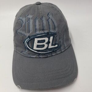 Bud Light Hat Flex Fitted Distressed Anheuser-Busch Beer Gray Men Casual Wear